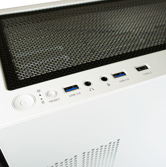 LC-Power 805BW Holo-1_X Gaming Midi-Turm Computergehäuse mit Seitenfenster Weiß