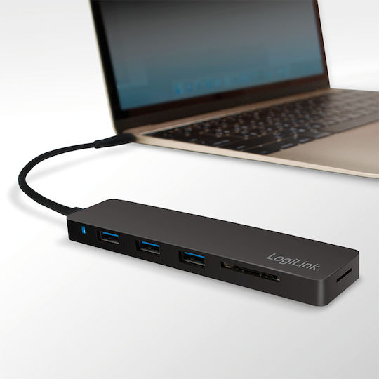 LogiLink Hub 3 Θυρών USB 3.1 με σύνδεση USB-C