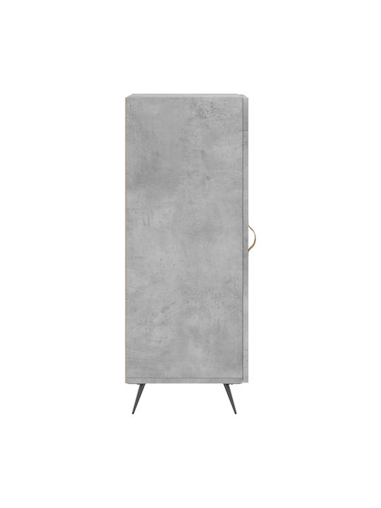 Wohnzimmer Vitrine aus Spanplatte mit Verglasung Graue 34.5x34x90cm