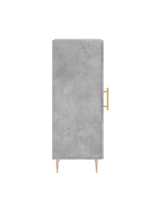 Wohnzimmer Vitrine aus Spanplatte mit Verglasung in Grau 34.5x34x90cm