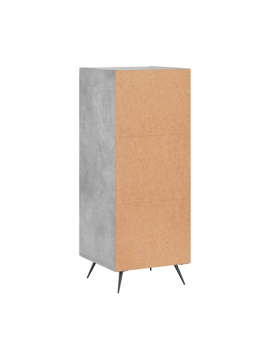Wohnzimmer Vitrine aus Spanplatte mit Verglasung Graue 34.5x34x90cm