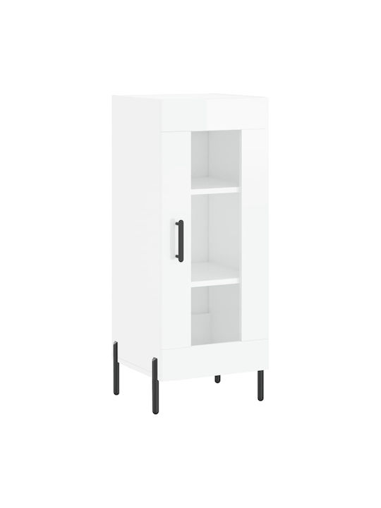 Витрина за дневна от ПДЧ със стъкло Бяла 34.5x34x90см