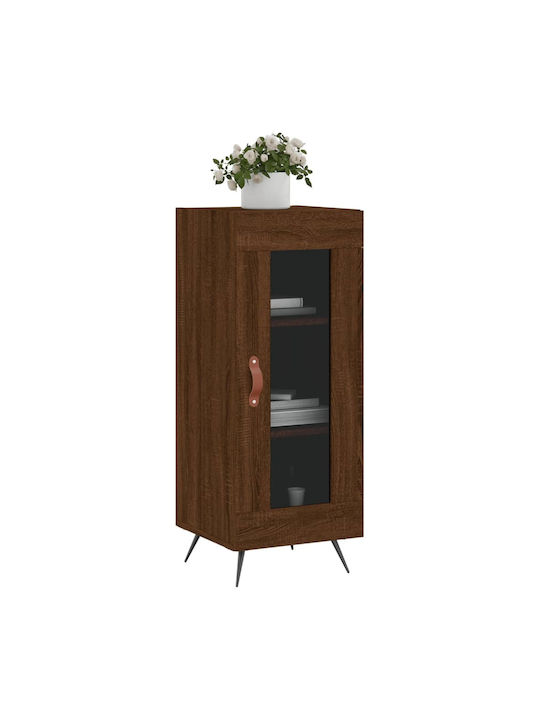 Wohnzimmer Vitrine aus Spanplatte mit Verglasung Braune 34.5x34x90cm