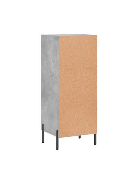 Wohnzimmer Vitrine aus Spanplatte mit Verglasung in Grau 34.5x34x90cm