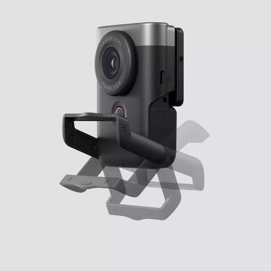 Canon Cameră video Powershot V10 Vlogging Kit Argintiu @ 30fps Senzor CMOS Stocare pe Card de memorie cu Ecran Tactil 2" și HDMI / WiFi
