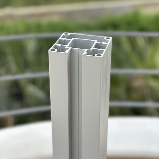 Showood Träger für Gartenzaun aus Aluminium 7.5x7.5x180cm 1Stück