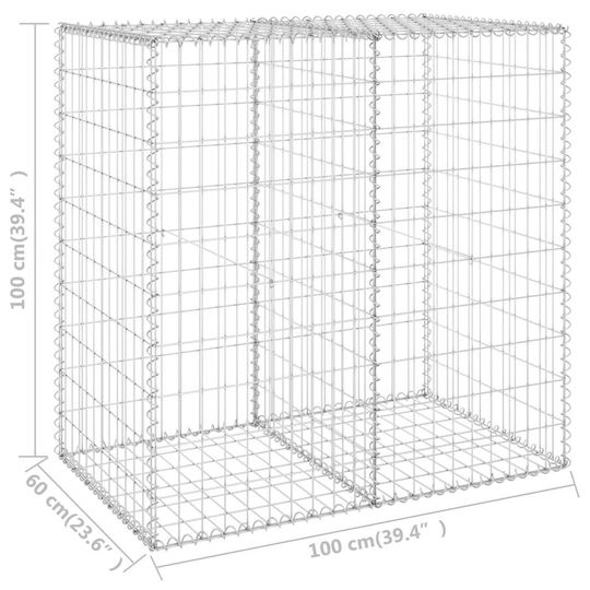 vidaXL Wall Garden Fencing Material with Covers 1pcs Silver