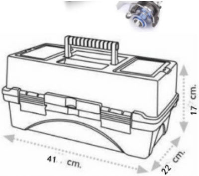 Asrin Hand Toolbox Plastic W40.8xD21.8xH17.4cm