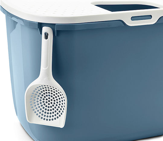 Savic Hop In Cat Toilet Closed Light Blue L58.5 x W39 x H39.5cm
