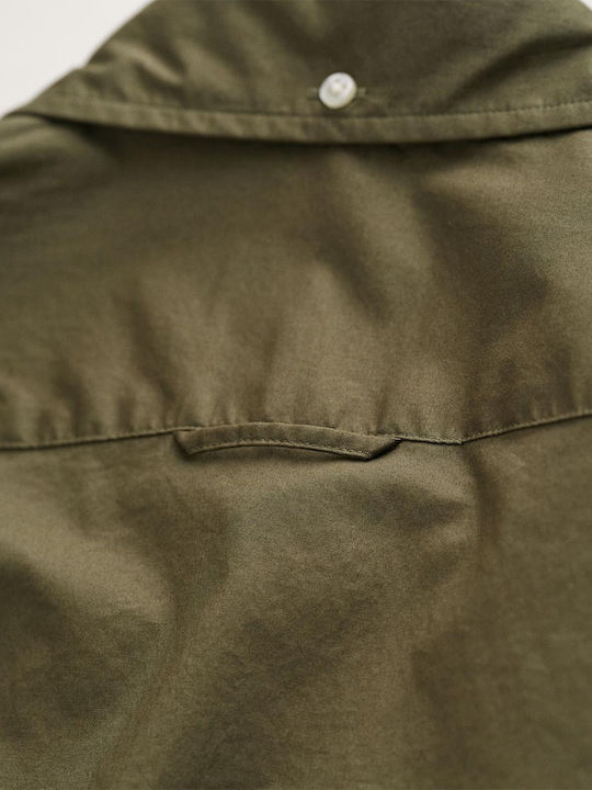 Long-sleeved Denim Shirt Khaki