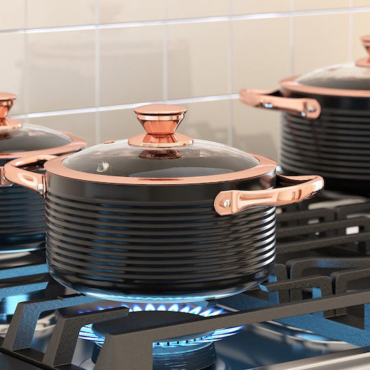 TnS Deep Pot made of Aluminum 26cm Black Bronze