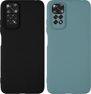 KWmobile Silicone Back Cover Black Matte / Antique Stone (Redmi Note 11 / 11S 4GXiaomi Redmi Note 11 / 11S)