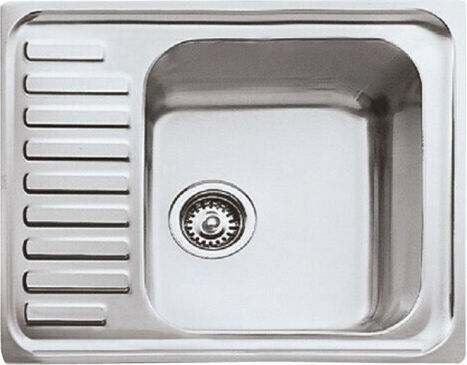 Teka Super Bowl 1C 1/2Ε Drop-In Inox Гладко (Сатенено Покритие) М65xШ50см Сребрист
