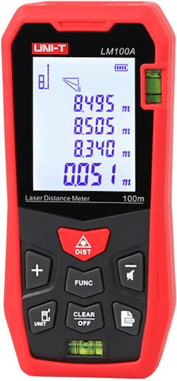 Uni-T Μέτρο Laser LM100A με Εύρος Μέτρησης 0.001m-100m