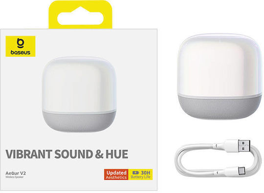 Baseus AeQur Series V2 Bluetooth Speaker 2.5W with Battery Life up to 30 hours White