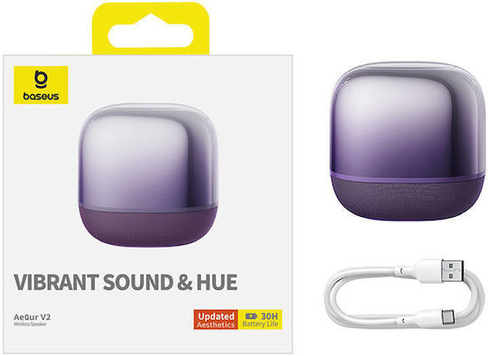 Baseus AeQur Series V2 Ηχείο Bluetooth 2.5W με Διάρκεια Μπαταρίας έως 30 ώρες Μωβ