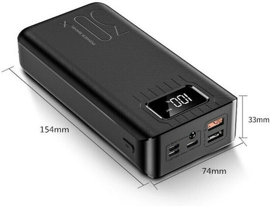 Andowl Q-CD701 Power Bank 40000mAh с 2 USB-A порта Черен