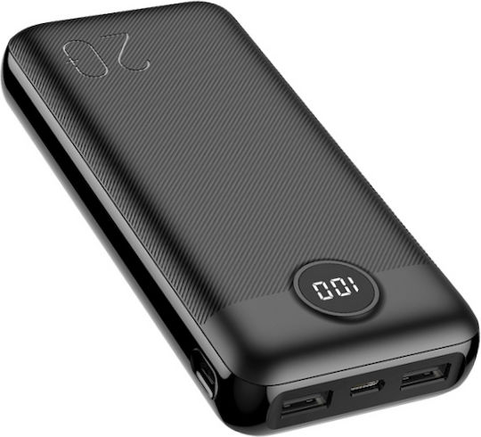 Veger VP2039 Power Bank 20000mAh 20W με 2 Θύρες USB-A και Θύρα USB-C Μαύρο