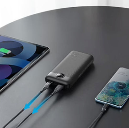 Veger VP2039 Power Bank 20000mAh 20W με 2 Θύρες USB-A και Θύρα USB-C Μαύρο