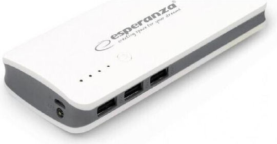 Esperanza EMP106 Power Bank 8000mAh с 3 USB-A порта White/Grey