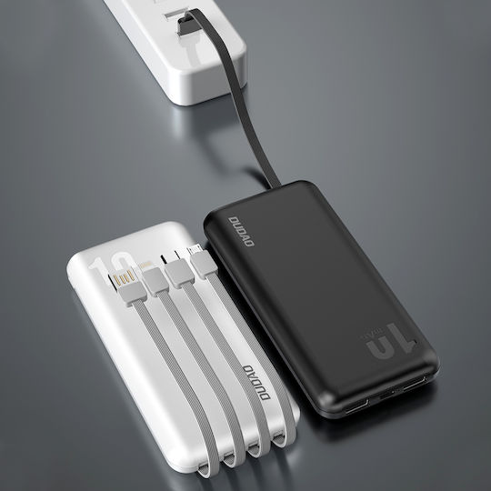 Dudao K6Pro Power Bank 10000mAh mit 2 USB-A Anschlüssen Weiß