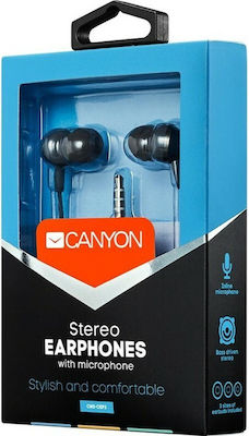 Canyon CNE-CEP3 In-ear Handsfree με Βύσμα 3.5mm Dark Gray