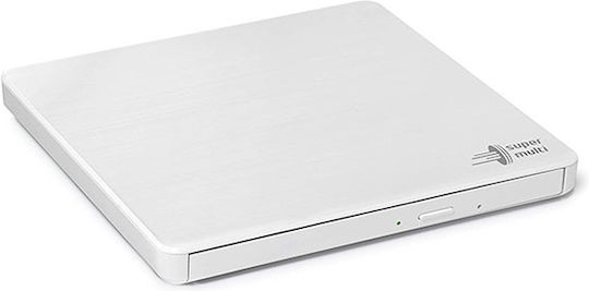 Hitachi-LG Data Storage GP60 Extern Unitate optică Înregistrare/Citire DVD/CD pentru Laptop / Desktop Alb