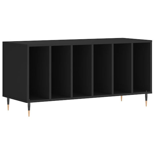 vidaXL Verarbeitetes Holz Hi-Fi Möbel Schwarz 38x100x48cm