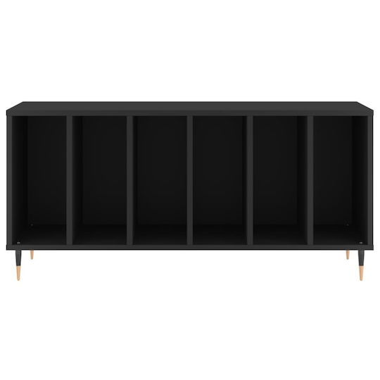 vidaXL Verarbeitetes Holz Hi-Fi Möbel Schwarz 38x100x48cm