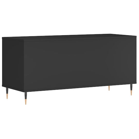 vidaXL Verarbeitetes Holz Hi-Fi Möbel Schwarz 38x100x48cm