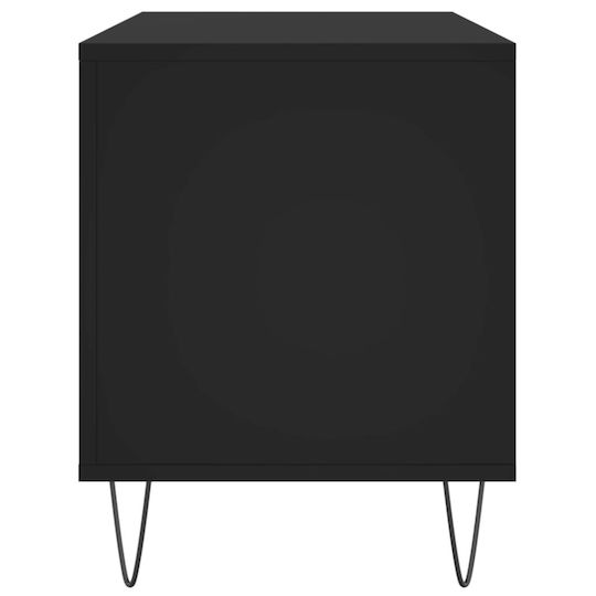 vidaXL Обработено дърво Мебел за Hi-Fi Черен 38x100x48см