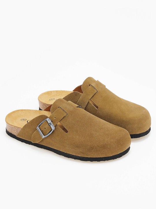 Anatomical Leather Women's Slippers Green