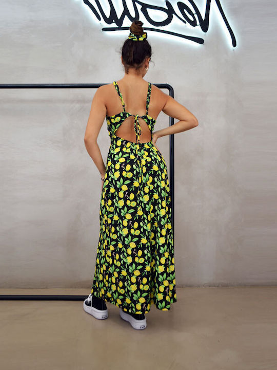 ILLUSION RT LONG DRESS LEMONS LONG DRESS BLACK