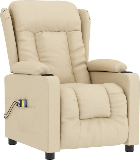 Πολυθρόνα Relax Massage με Υποπόδιο Μπεζ 72.5x96x99.5cm