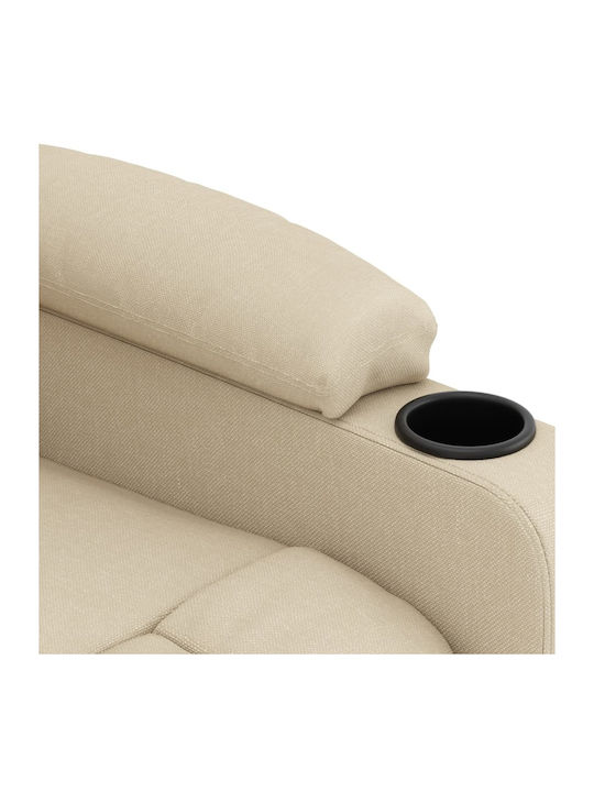 Πολυθρόνα Relax Massage με Υποπόδιο Μπεζ 72.5x96x99.5cm