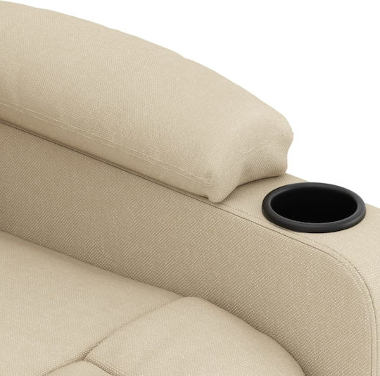 Πολυθρόνα Relax Massage με Υποπόδιο Μπεζ 72.5x96x99.5cm