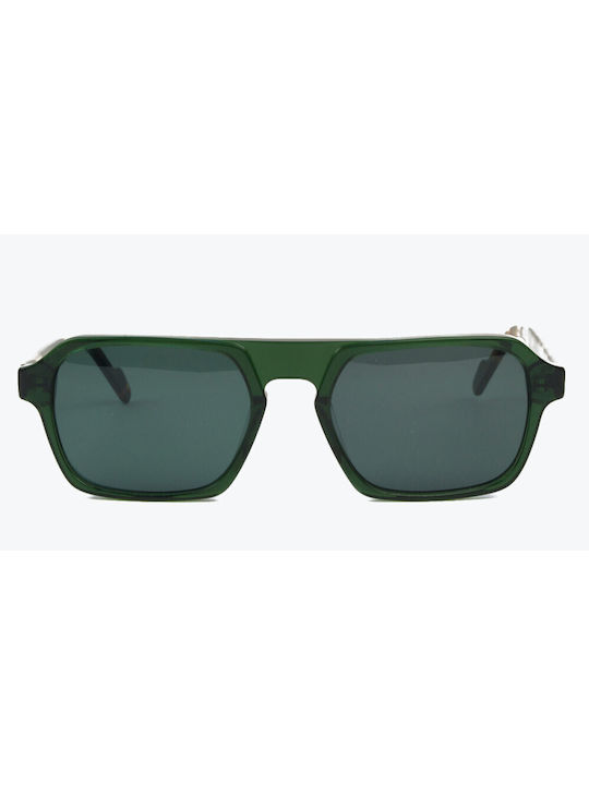 Tipi Diversi Sunglasses with Green Plastic Frame and Gray Lens TD6448 C03