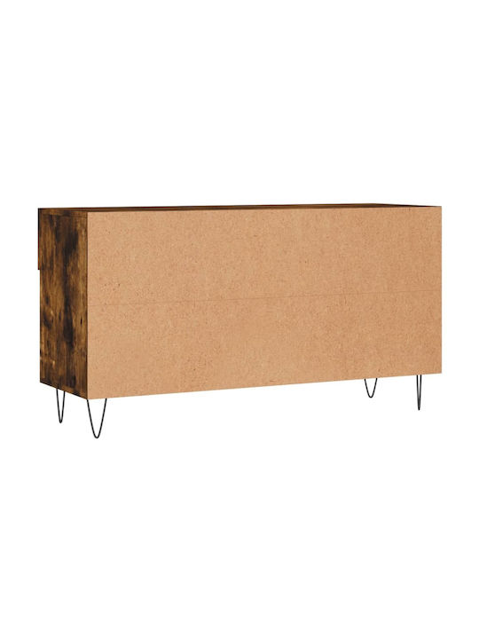 Holz Schuhschrank mit 4 Regalen Gelb L102xW35xH55cm
