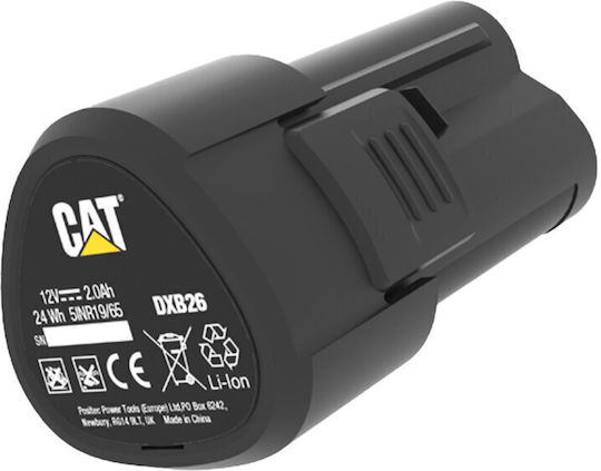 CAT Werkzeugbatterie 12V mit Kapazität 2Ah DXB26