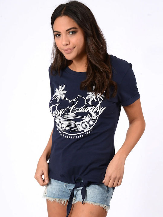 Tokyo Laundry Women's T-shirt Navy Blue