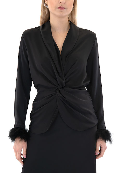 Twenty 29 Women's Blouse Long Sleeve Black