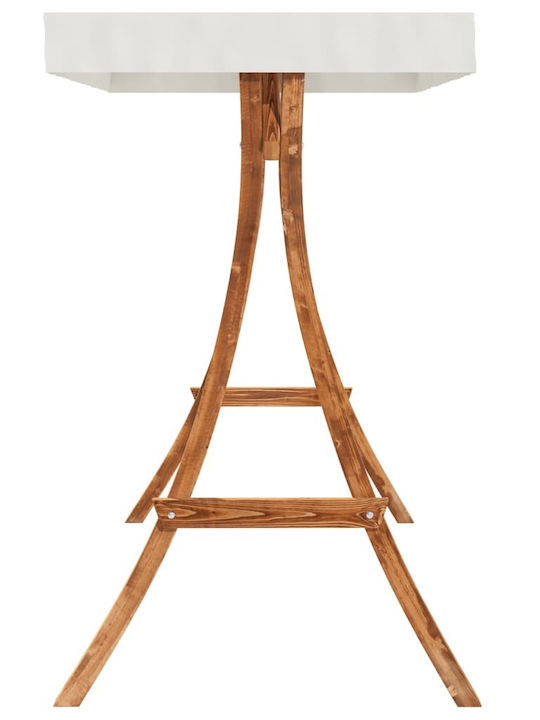 Garten- Und Veranda- Schaukeln Polyrattansessel mit Gestell Hölzernes Braune Traglast bis 110kg 175x101x161.5cm