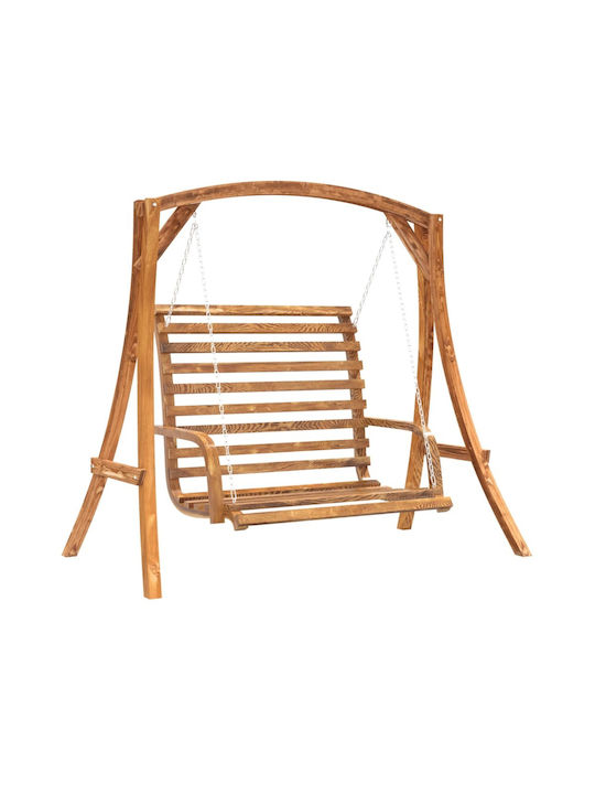 Schaukelstuhl mit Basis Hölzernes L176.5xB101xH169.5cm Braun Schaukelstuhl mit Basis Hölzernes L176.5xB101xH169.5cm Braun