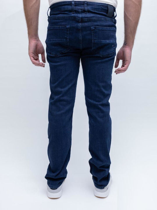Men's Elastic Jeans Pants with Regular Fit Navy Blue