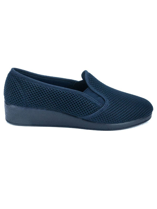 Dicas Stoff Damen Slip-Ons Blau