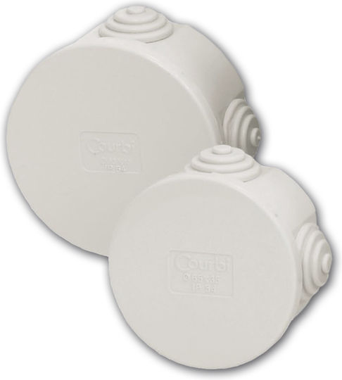 Courbi Elektrisches Gehäuse für Außenmontage Verzweigung IP54 in Beige Farbe