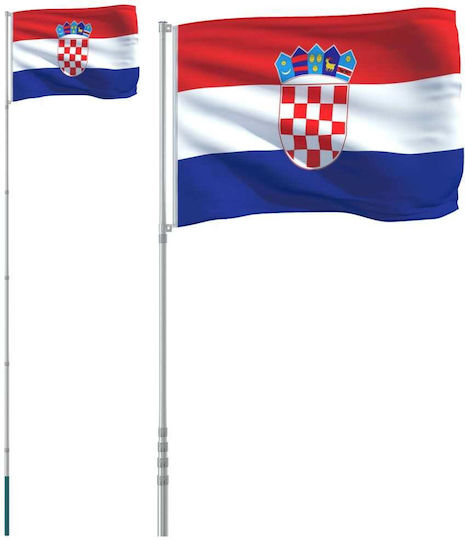 Flagge von Kroatien Polyester mit einem Einsatz 5,55 m. aus Aluminium