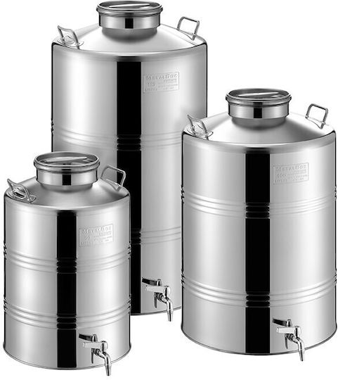 Metal Box Δοχείο Inox Ανοικτού Τύπου Επίπεδο 100lt 46B180-100