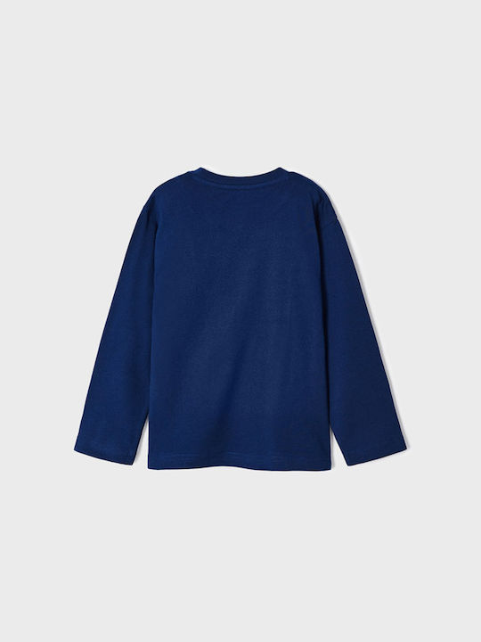 Mayoral Kids Blouse Long Sleeve Navy Blue