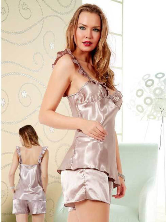 Miorre Summer Satin Babydoll Pink